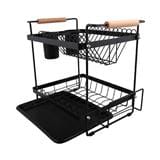 DISH DRAINER KECH MODISH 43.3X30X40CM YS10829P BLACK