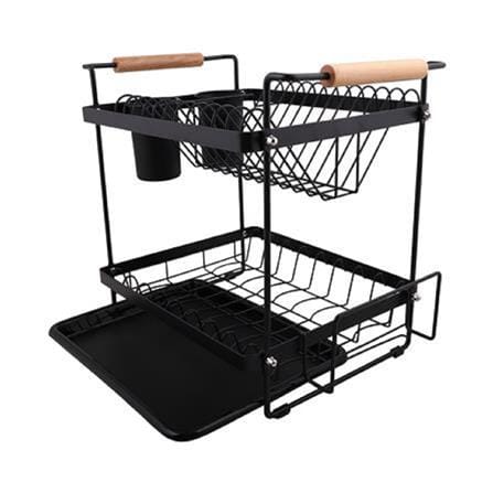 DISH DRAINER KECH MODISH 43.3X30X40CM YS10829P BLACK