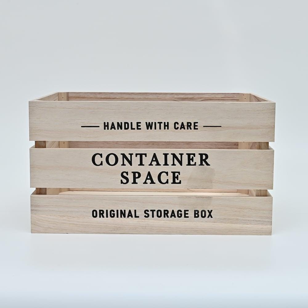 SQUARE WOODEN STORAGE BOX STACKO L 40X30X22CM NATURAL