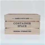 SQUARE WOODEN STORAGE BOX STACKO L 40X30X22CM NATURAL