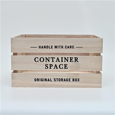 SQUARE WOODEN STORAGE BOX STACKO L 40X30X22CM NATURAL