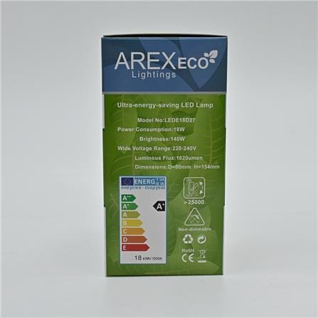 LED A75 ECO 18W 6500K DAYLIGHT E27 LEDE18D27 AREX