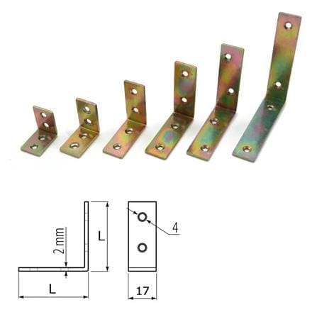 DEXZON L-SHAPED ANGLE BRACKET SA-1560 60MM 5PCS EACH