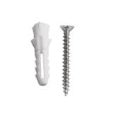 DEXZON PLASTIC ANCHORS WITH SCREW 10EACH