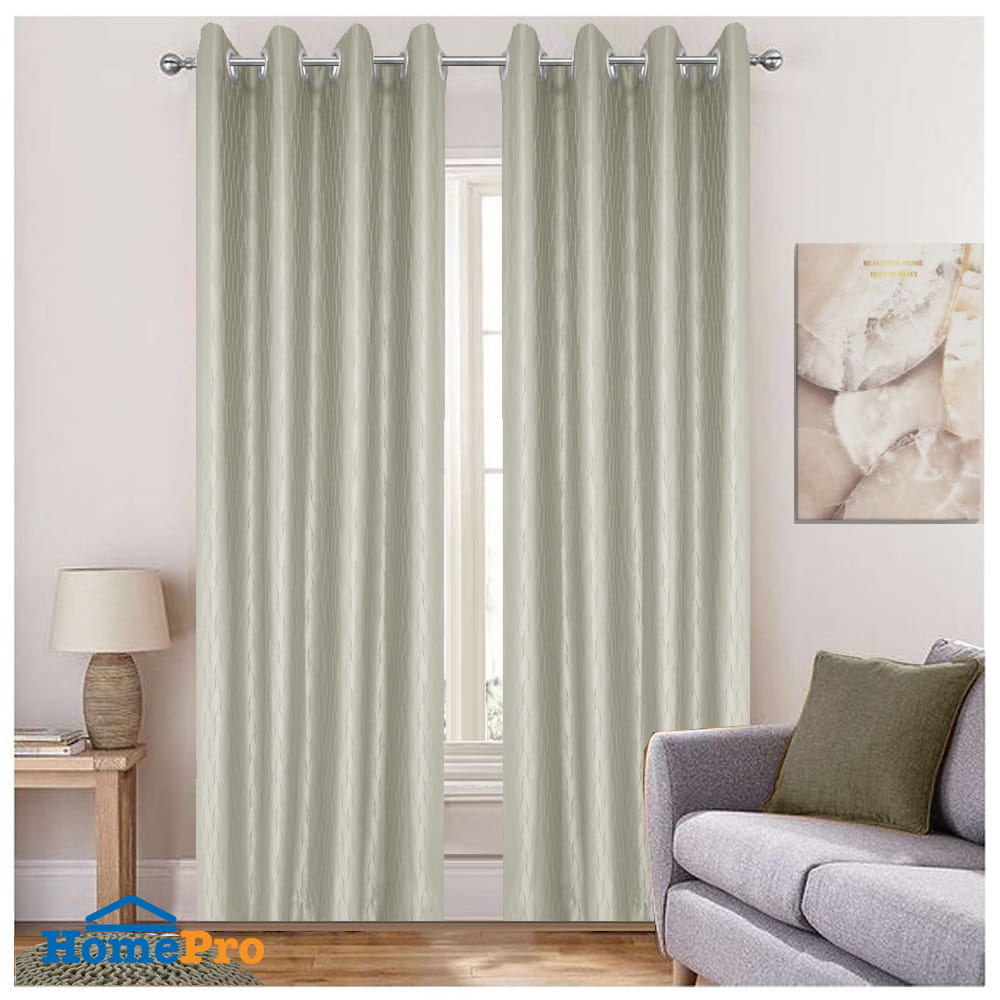 HLS CURTAIN EYELET LARRY UV 140X250CM BROWN