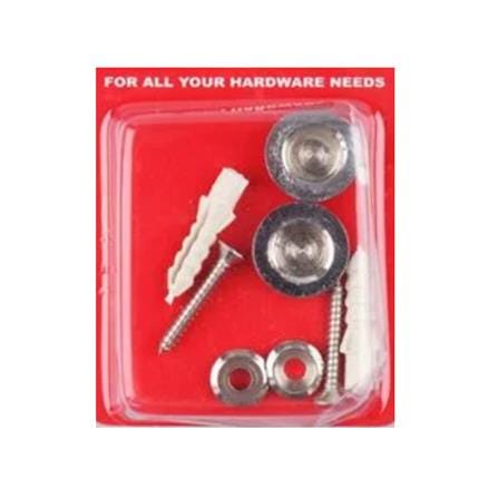 DEXZON GLASS FIXING SCREW SET ZINC ALLOY MZ-19CR (2 SET)