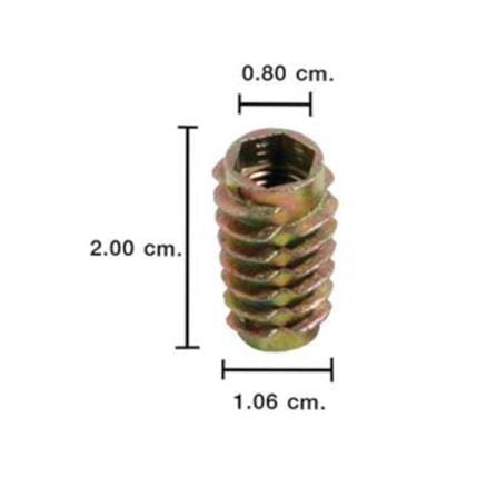 DEXZON FURNITURE D-NUT 8MM 20MM DN-820 10 PC