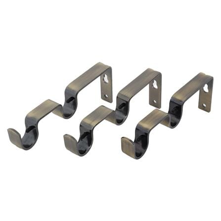 HLS DOUBLE CURTAIN ROD REEVER 120-210CM BRASS