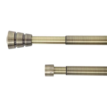 HLS DOUBLE CURTAIN ROD REEVER 180-310CM BRASS