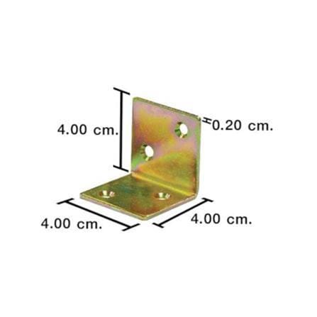 DEXZON STEEL L-SHAPED ANGLE BRACKET SA-4C 4PCS EACH