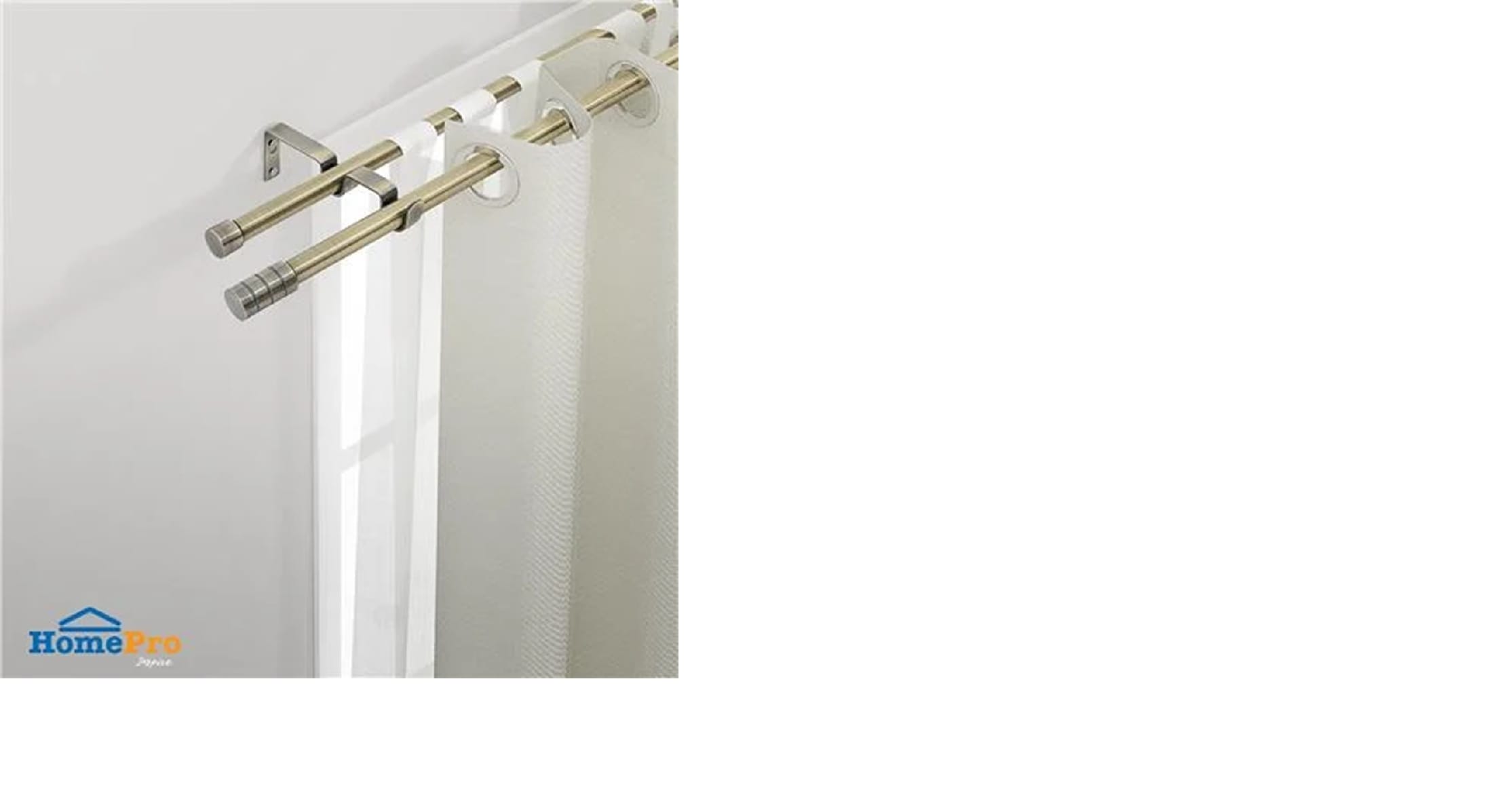 HLS DOUBLE CURTAIN ROD CANDERA 180-310CM BRASS