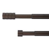 HLS DOUBLE CURTAIN ROD CANDERA 180-310CM DARK BROWN