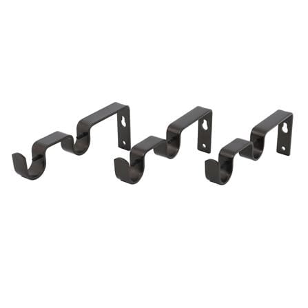 HLS DOUBLE CURTAIN ROD CANDERA 180-310CM DARK BROWN