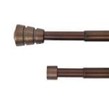 HLS DOUBLE CURTAIN ROD REEVER 180-310CM BROWN