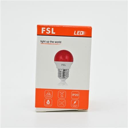 FSL LED PINGPONG BULB 2W E27 RED