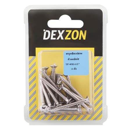 SELF-TAPPING SCREWS TF DEXZON 8X1-1/2IN 25EA
