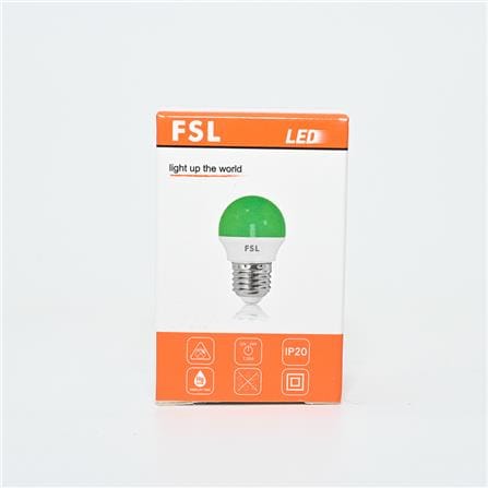 LED PINGPONG BULB 2W E27 GREEN FSL