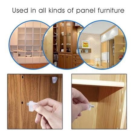 DEXZON SHELF SUPPORT PIN SS-40 10PCS EACH TRANSPARENT