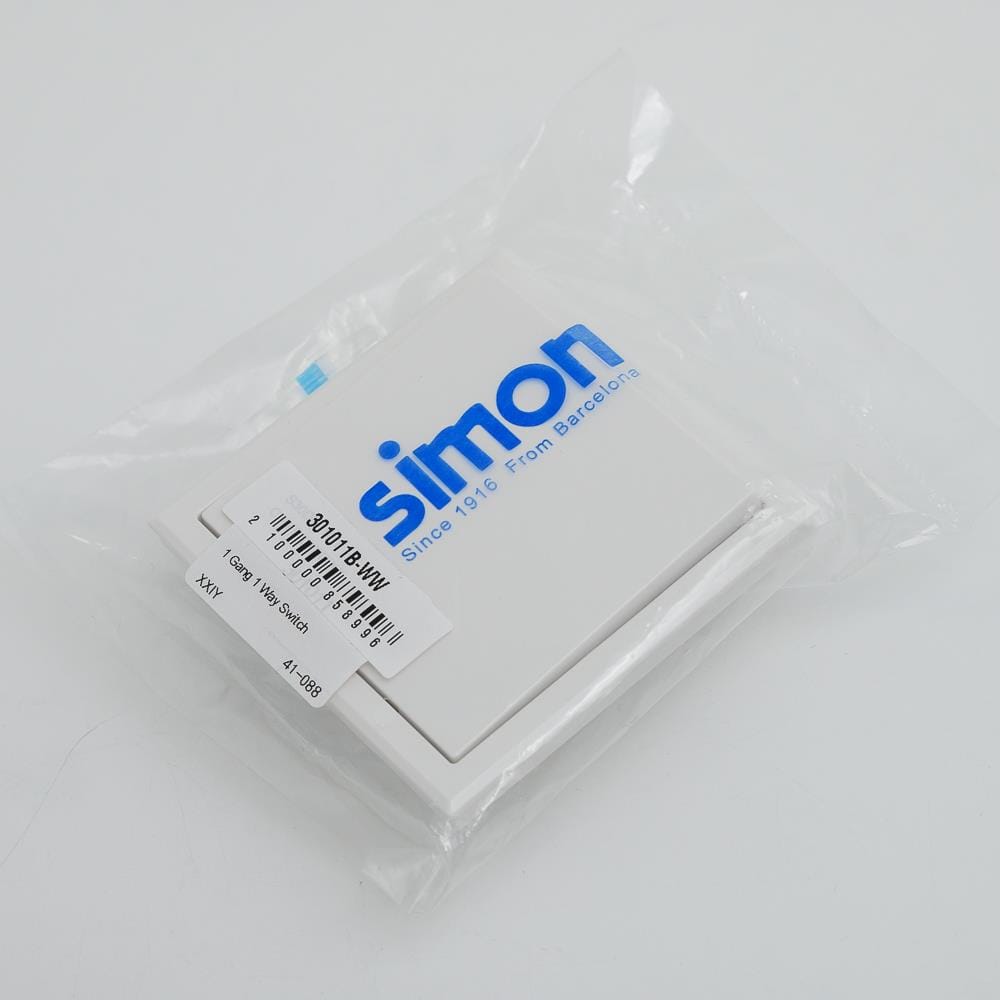 10A 1 GANG 1 WAY SWITCH 301011B WH SIMON