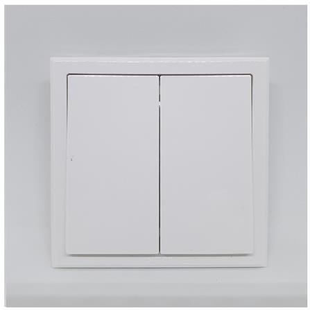 SWITCH 10A 2GANG 1WAY SIMON 301021B WHITE