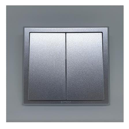 10A 2GANG 2WAY SWITCH SIMON 301022B SILVER