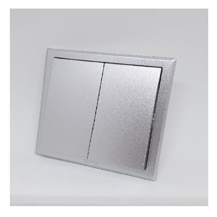 10A 2GANG 2WAY SWITCH SIMON 301022B SILVER