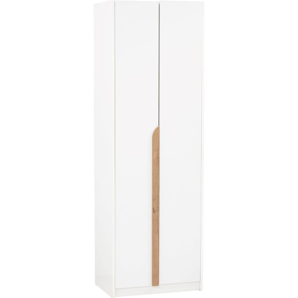 NUHOOM WARDROBE MANDO 2 DOOR WHITE LAMINATED BOARD