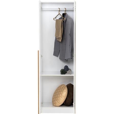 NUHOOM WARDROBE MANDO 2 DOOR WHITE LAMINATED BOARD