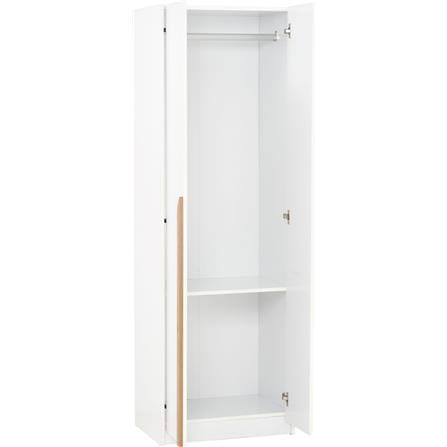 NUHOOM WARDROBE MANDO 2 DOOR WHITE LAMINATED BOARD