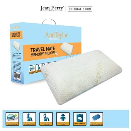 ANN TAYLOR PILLOW TRAVEL MATE MEMORY FORM 42X23X11CM WHITE