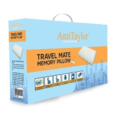 ANN TAYLOR PILLOW TRAVEL MATE MEMORY FORM 42X23X11CM WHITE