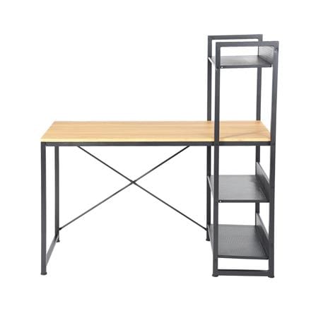 FURDINI OFFICE DESK TABLE WITH SHELVING UNIT ALASKA WOOD OAK