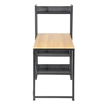 FURDINI OFFICE DESK TABLE WITH SHELVING UNIT ALASKA WOOD OAK