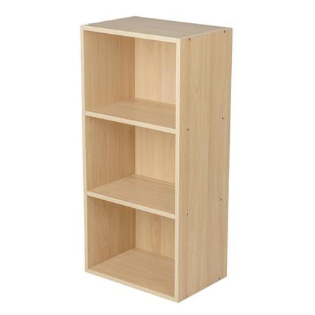 OPEN SHELF 3 TIER OAK