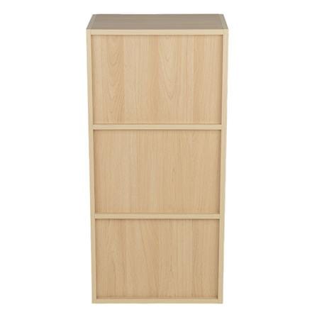 OPEN SHELF 3 TIER OAK