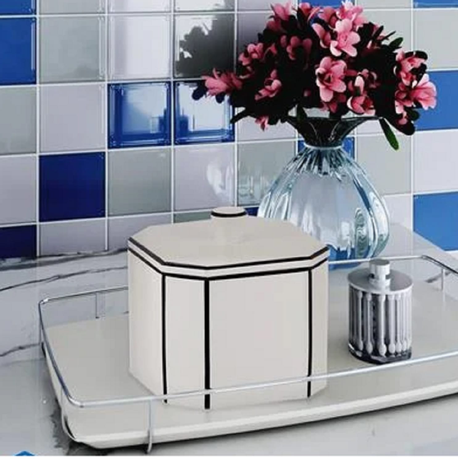 MOYA RESIN COTTON BOX KH043 GREY H9.50XW9.50XD9.50 CM
