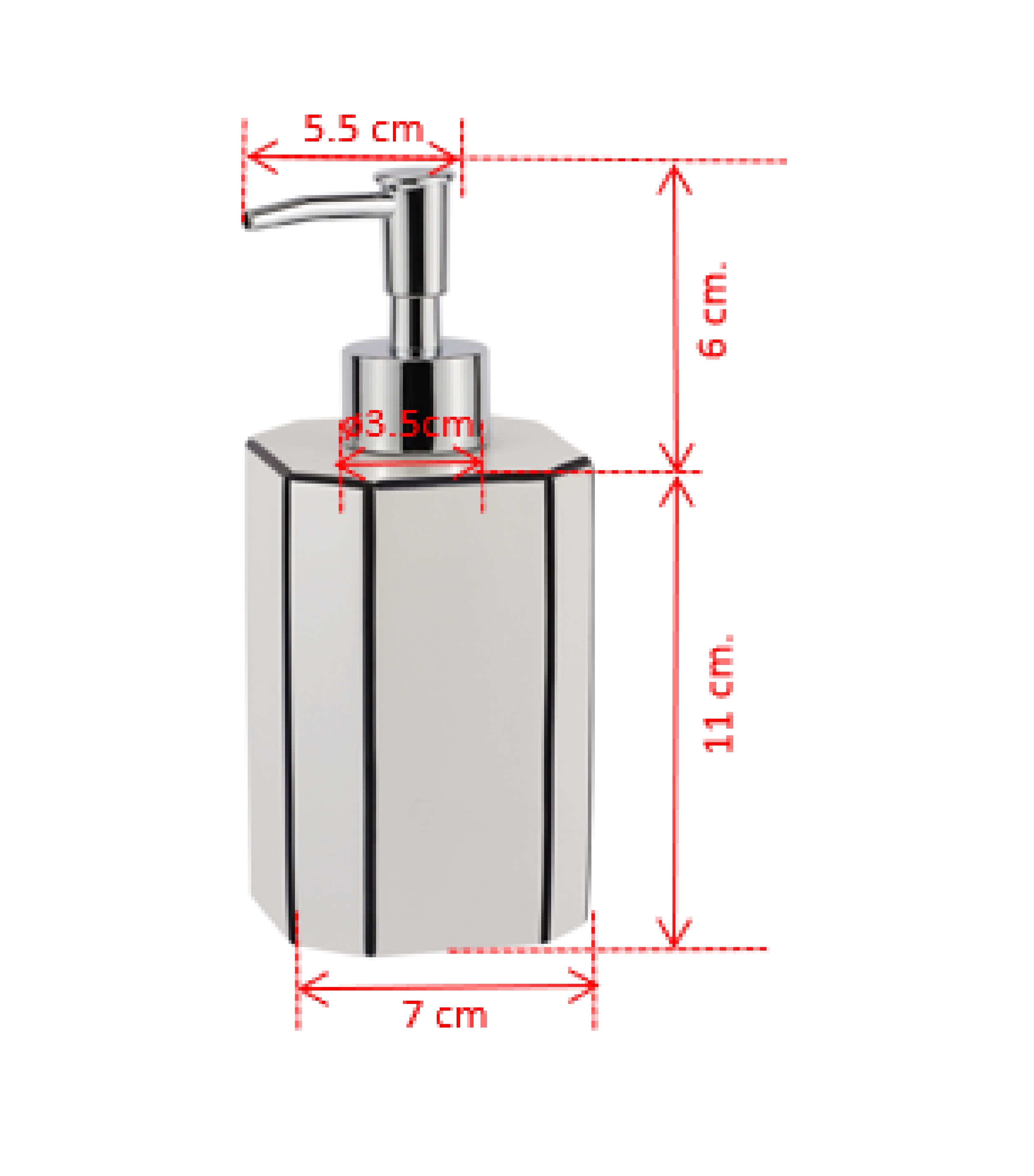 MOYA BATHWARE SOAP DISPENSER RESIN KH040 GREY H17XW7XD7 CM