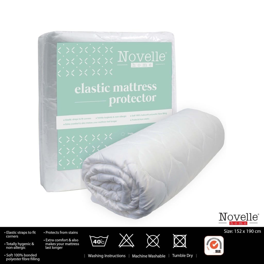 NOVELLE ELASTIC MATTRESS PROTECTOR SINGLE SIZE