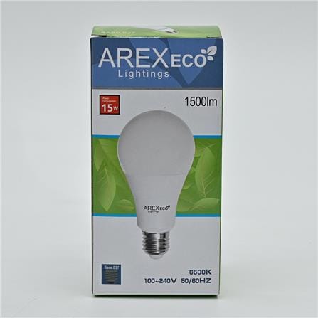 LED A65 ECO 15W 6500K E27 LEDE15D27 AREX