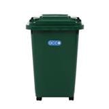 SQUARE DUSTBIN WITH WHEELS ACCO CLEAN 32L GREEN
