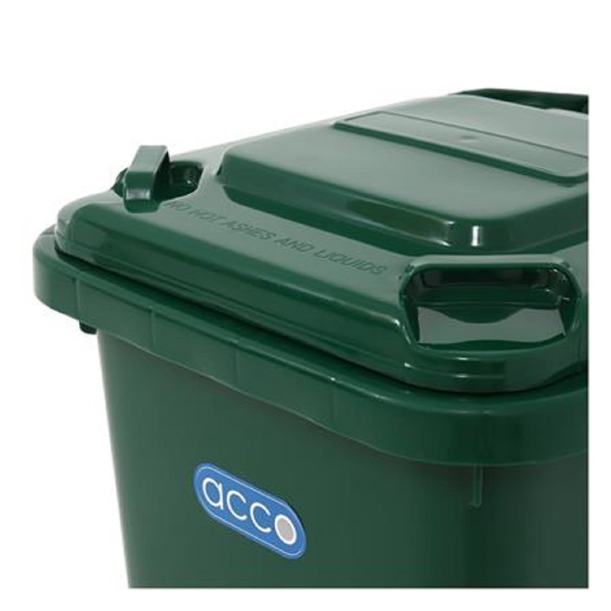 SQUARE DUSTBIN WITH WHEELS ACCO CLEAN 32L GREEN