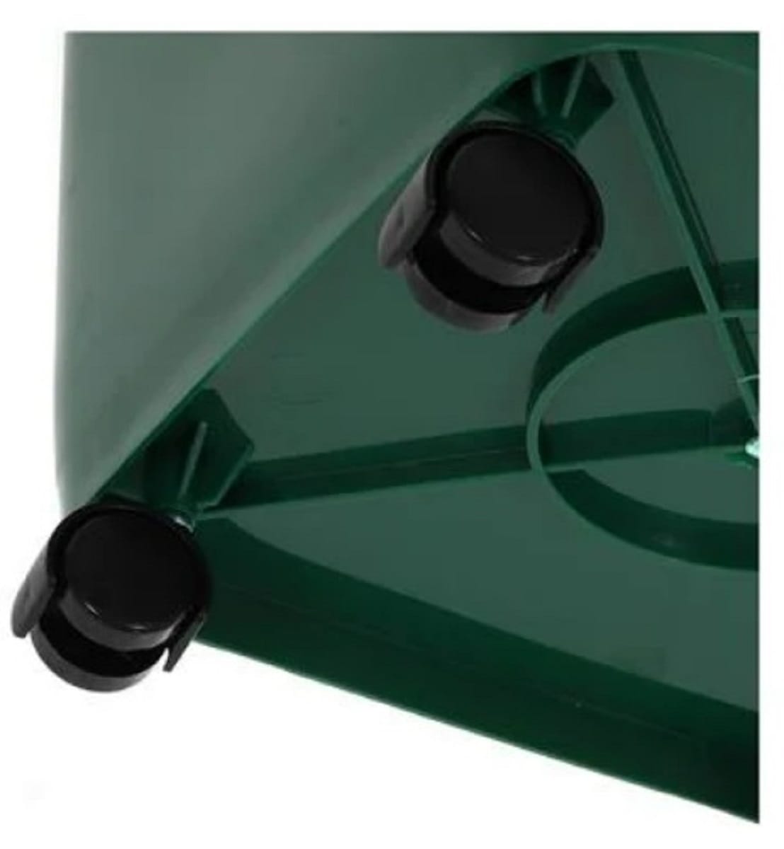 SQUARE DUSTBIN WITH WHEELS ACCO CLEAN 32L GREEN