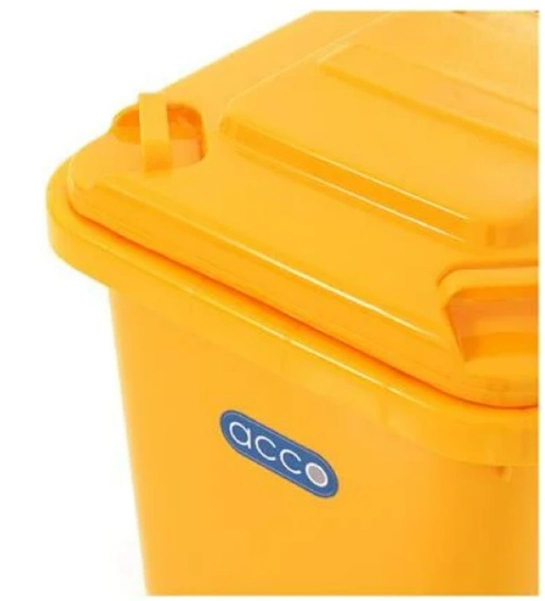 SQUARE DUSTBIN WITH WHEELS ACCO CLEAN 32L YELLOW