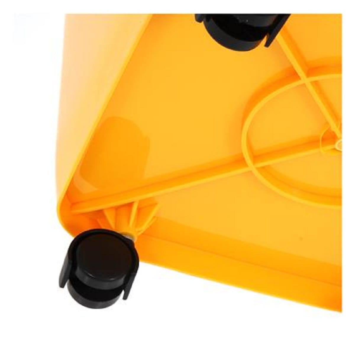 SQUARE DUSTBIN WITH WHEELS ACCO CLEAN 32L YELLOW
