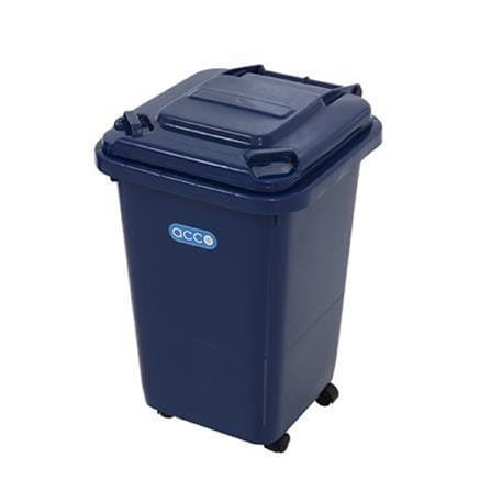 SQUARE DUSTBIN WITH WHEELS ACCO CLEAN 32L BLUE