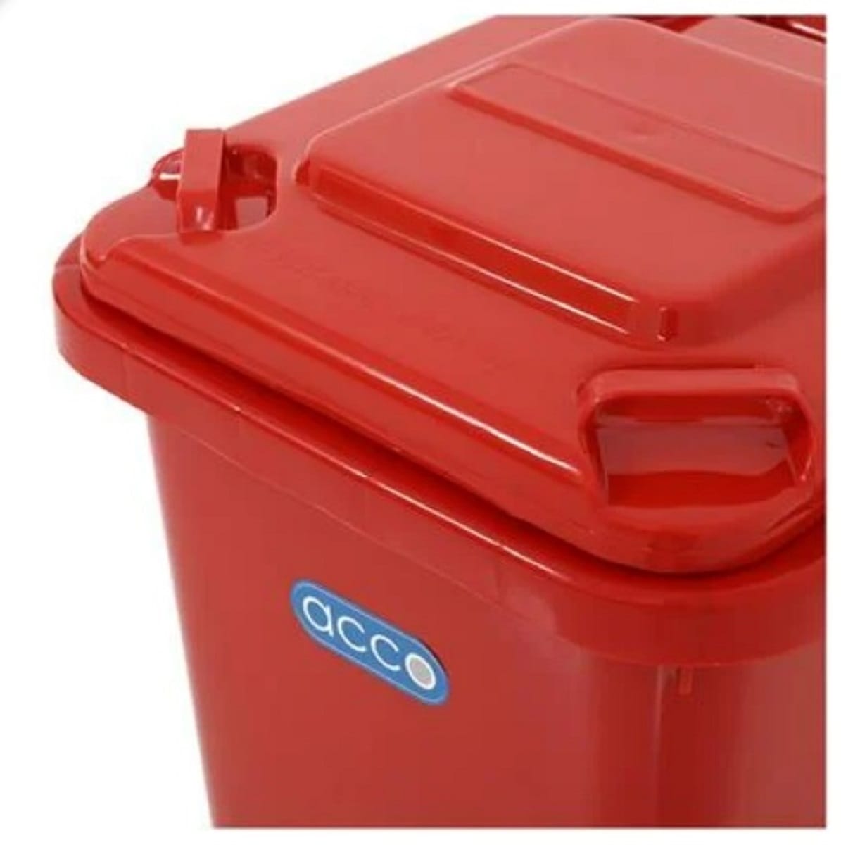 SQUARE DUSTBIN WITH WHEELS ACCO CLEAN 32L RED ACCO