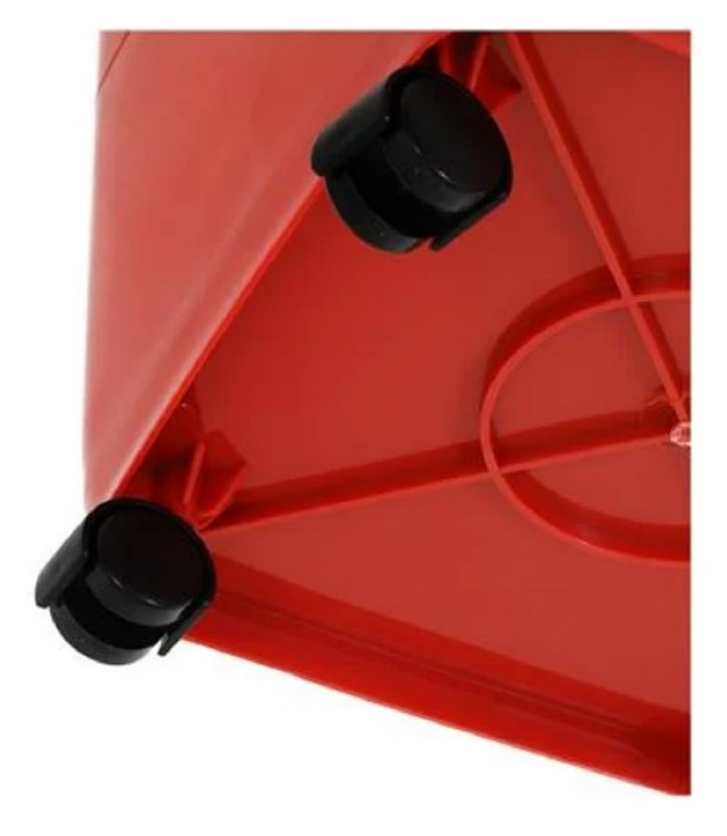 SQUARE DUSTBIN WITH WHEELS ACCO CLEAN 32L RED ACCO