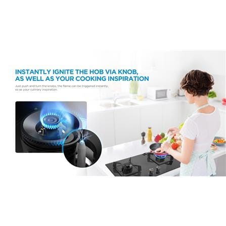 MIDEA GAS HOB MGH-4360GL 2BURNER 5.8KW 76CM