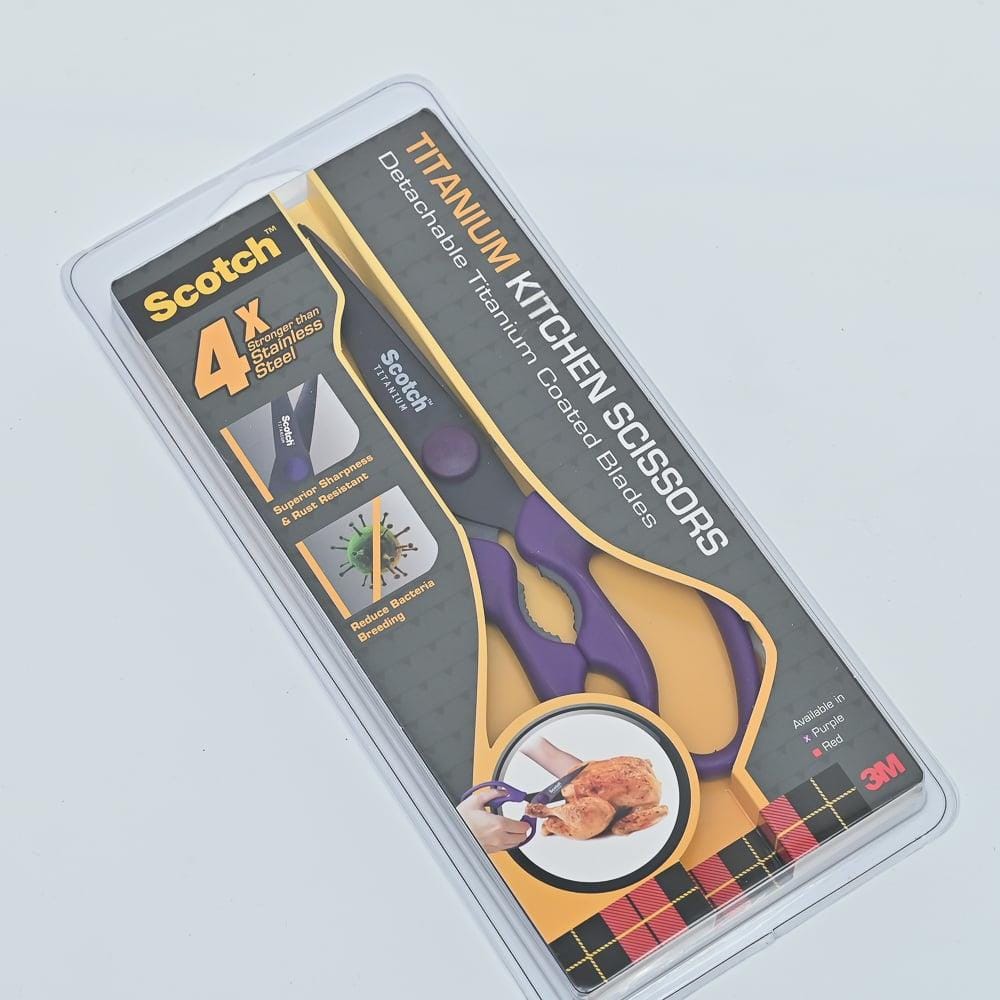 SCOTCH DETACHABLE TITANIUM KITCHEN SCISSORS PURPLE