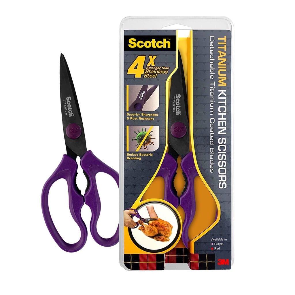 SCOTCH DETACHABLE TITANIUM KITCHEN SCISSORS PURPLE